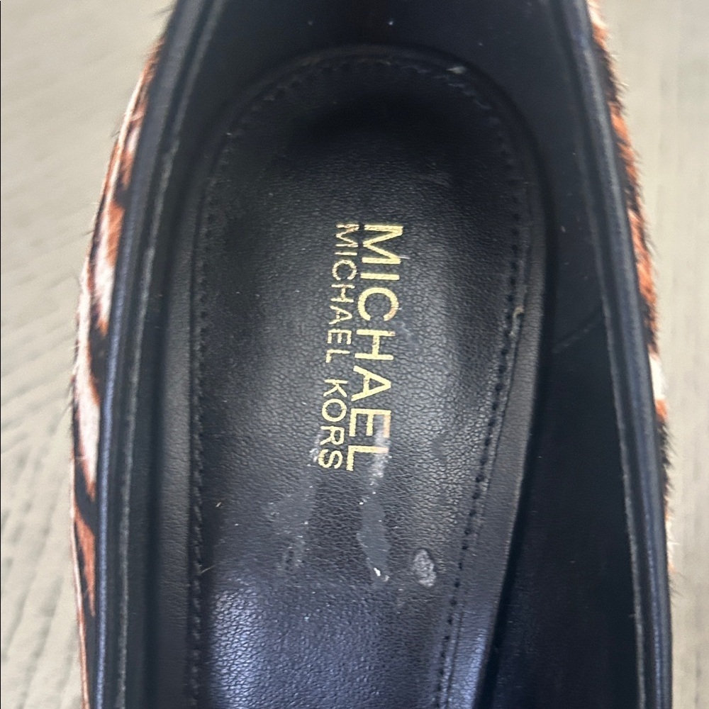 Michael Kors Dorothy Flex Pump Tiger Print Calf Hair - Camel size 7.5 - Picture 7 of 8